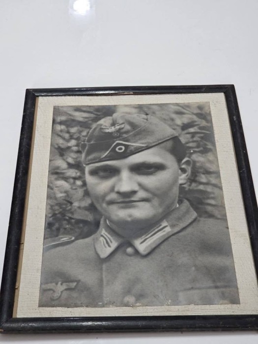 Tablou vintage cu foto soldat german