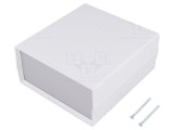 Carcasă ABS Gri Deschis cu Panou 129x134x61mm