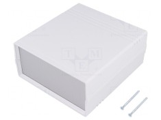 Carcasa ABS Gri Deschis cu Panou 129x134x61mm foto