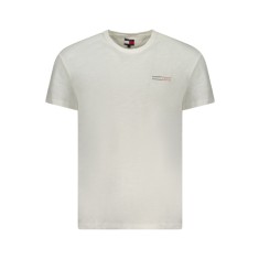 Tommy Jeans Tricou din bumbac barbati, cu mini imprimeu, Regular Fit, Alb, S