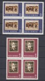 ROMANIA 1967 LP 648 - 60 ANI RASCOALA TARANILOR BLOCURI DE 4 TIMBRE MNH, Nestampilat