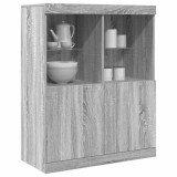 Cumpara ieftin Bufetă gri Sonoma 81x37x100 cm din lemn prelucrat