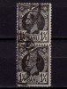 RO 1885/&#039;89 ,LP 43a ,&quot;Carol I - Vulturi &quot; hartie colorata, 1 1/2 in pereche V, Stampilat