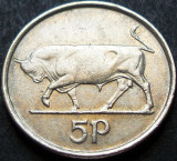 Cumpara ieftin Moneda 5 PENCE - IRLANDA, anul 1992 * cod 1663, Europa