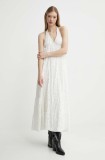 Desigual rochie TORONTO culoarea bej, maxi, evazată, 24SWVK46