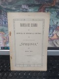 Darea de seamă și Bilanțul de venituri și cheltuieli al Societăței domnișoarelor din Iași Sprijinul, pe anul 1910, iași 1911
