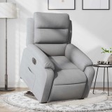 VidaXL Fotoliu electric rabatabil cu ridicare, gri deschis, textil 3205004