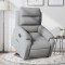 vidaXL Fotoliu electric rabatabil cu ridicare, gri deschis, textil 3205004