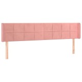 Cumpara ieftin Tablie de pat cu aripioare roz 203x16x78/88 cm catifea