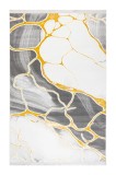 Covor Living Aura Lux 53473A Auriu / Alb Moftx