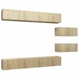 Cumpara ieftin Set de dulapuri TV, 6 piese, stejar sonoma, lemn prelucrat