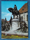 259 - Cluj-Napoca - Statuia lui Matei Corvin / carte postala, Necirculata, Fotografie