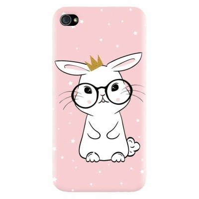 Husa silicon pentru Apple Iphone 4 / 4S, Cute Rabbit foto