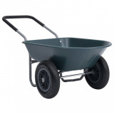 Cumpara ieftin Roabă, verde și gri, 140x63x65 cm, 78 L, 100 kg