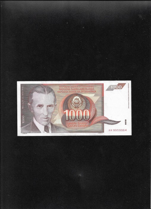 Rar! Iugoslavia Yugoslavia 1000 1.000 dinara dinari 1990 seria9959964