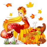 Sticker educativ - Zana Toamna - 125x125 cm