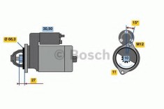 Starter AUDI A4 Avant (8K5, B8) (2007 - 2015) BOSCH 0 986 024 010 foto