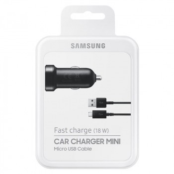 Mini &amp;icirc;ncărcător auto Samsung Fast 18W negru (Blister UE) EP-LN930BBEGWW foto