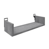 Raft de perete Derva, Pako World, Gri ciment, 45x15x10 cm