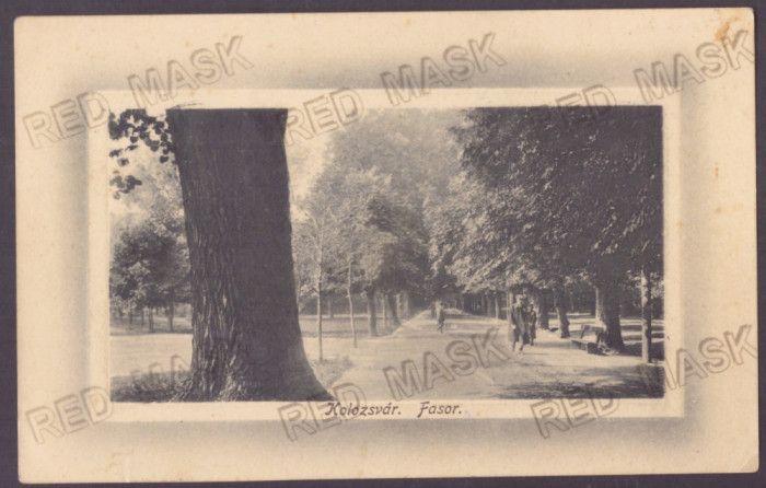 3519 - CLUJ, Park, Romania - old postcard - used - 1912