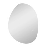 HOMCOM Oglindă de Baie LED cu Comutator Tactil Inteligent și Intensitate Reglabilă, 80x5x60 cm, Argintiu | Aosom Romania