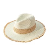 Palarie din rafie tip Fedora