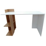Birou HM Fino, stejar auriu - alb, 122 x 85 x 57 cm
