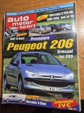 revista auto motor si sport august 1998 - peugeot 206 , daewoo leganza , jaguar xkr , test comparativ bmw 320d , mercedes c220,audi A 4