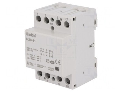 Contactor 4P 40A 230VAC 220VDC NC NO x3 foto