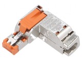 Conector RJ45 mufă Cat 5e ecranat 8p8c 22AWG