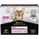 Purina Pro Plan, hrana umeda pentru pisici, peste oceanic in sos, 10 x 85 g