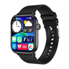 SMARTECH SmartWatch cu Display 1.96 inch, baterie 300mAh, Apel Bluetooth, Bataile inimii, Nivel oxigen, Tensiune arteriala, Moduri sport, Calorii, Vre
