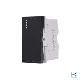 Cumpara ieftin Modul intrerupator cap-cruce mecanic 1M Luxion, negru, standard italian