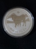 Australia 2009 &ndash; 1 dolar &ndash; Anul Taurului, 1 OZ &ndash; Monedă de argint, Australia si Oceania