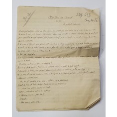 CLANTAUL DIN CUCUETI - SCHITA , MANUSCRIS , 11 PAGINI , PERIOADA INTERBELICA