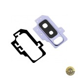 Geam Camera Spate Samsung Galaxy S9+ G965 cu Rama Albastru