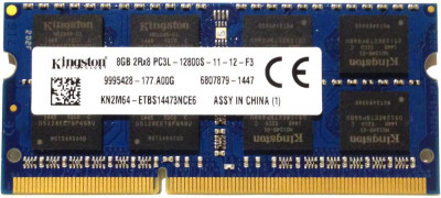 Memorie Laptop Kingston 8GB DDR3 PC3L-12800S 1600Mhz 1.35V CL12 foto