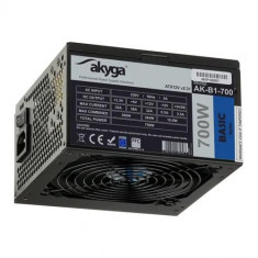 Sursa alimentare Akyga 700W Black Edition P4+4 PCI-E SATA PPFC 12 cm