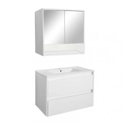Mobilier complet de baie Porto 80, alb foto