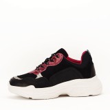 Sneakers negru cu rosu Gabriela M3