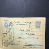CP01 arta Postala Militara 1941 stampila rara POSTA MILITARA CENZURAT si propaganda Noi luptam WW2