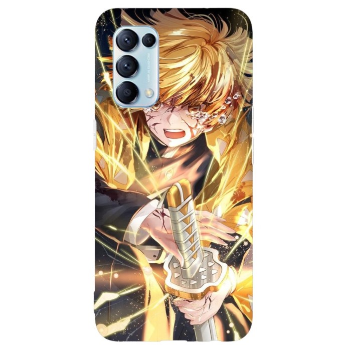 Husa compatibila cu Oppo Find X5 Pro model Zenitsu agatsuma Demon slayer, Silicon, TPU, Viceversa