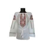 Cumpara ieftin Ie Traditionala Alba cu Motiv Floral Multicolor- IML28