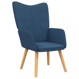 VidaXL Scaun de relaxare, albastru, 62x68,5x96 cm, material textil