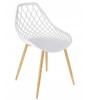 SCAUN DE TERASA,PLASTIC ,ALB