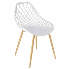 SCAUN DE TERASA,PLASTIC ,ALB
