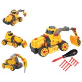 Excavator 4 in 1 pentru copii NEO TOOLS, 28 piese, asamblabil