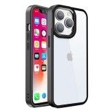 Husa antisoc compatibila apple iphone 14 pro, super camera protect, clear pc, negru