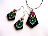 Set bijuterii lemn cu mandala 42842