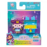 Set figurina si accesoriu, Gabbys Dollhouse, Baby Box Cat si Treasure Box, 20149924